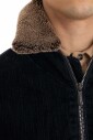 veste-bleue-a-zip-avec-col-shearling-detachable