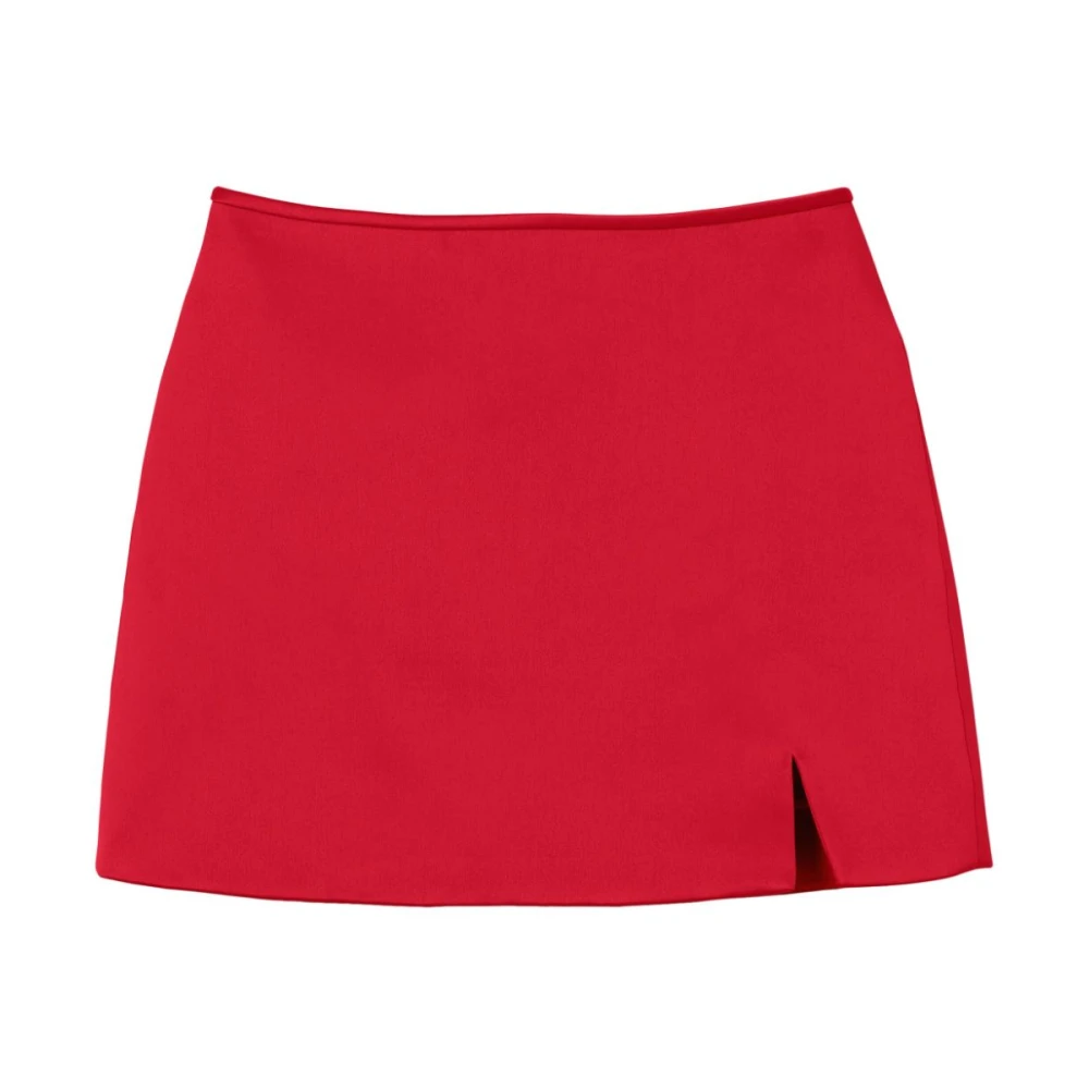 Marc Jacobs Rode Satijnen Bias Gesneden Rok Red Dames