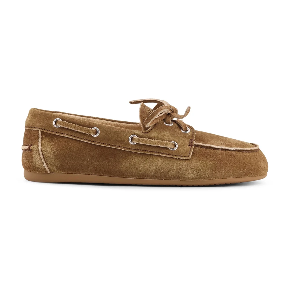 Miu Miu Orange Boat Shoes, Female, 3 Uk, Loafer