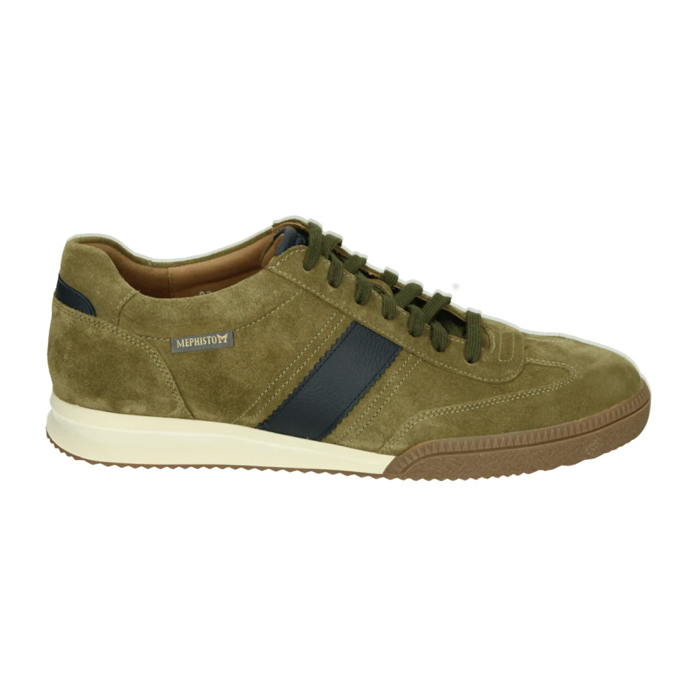 Mephisto Groene Vrijetijdsschoen Elyo Velsport Heren Schoenen