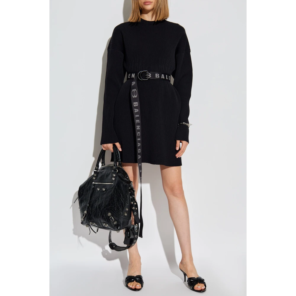 Balenciaga Gestreepte jurk Black Dames