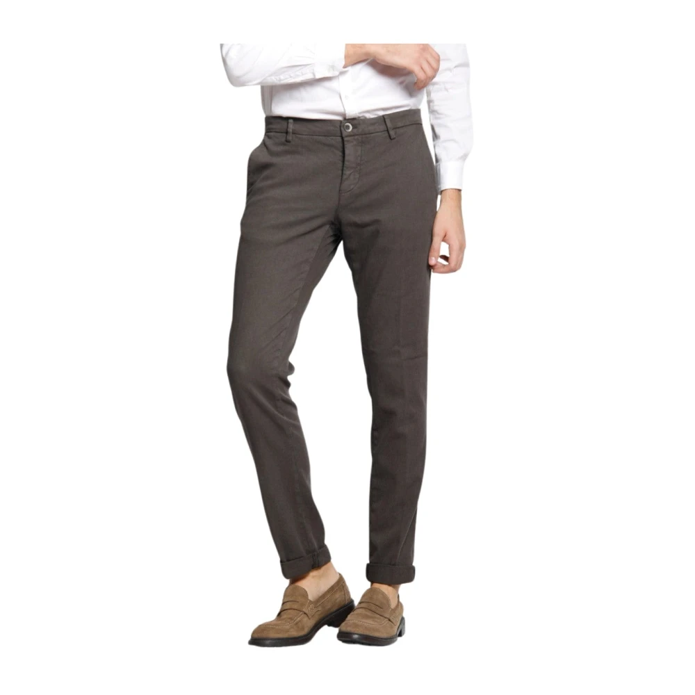 Mason's Extra Slim Fit Chino Broek Brown Heren