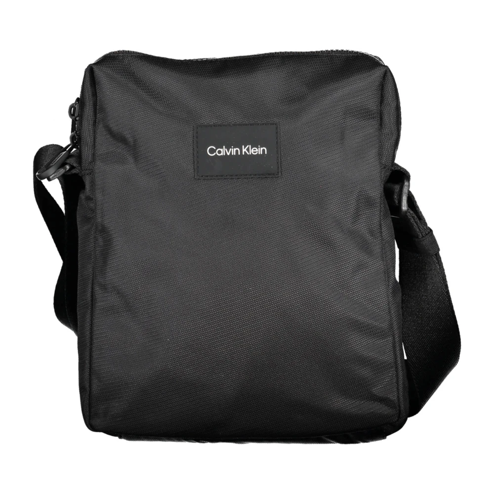 Calvin Klein Men's Black Shoulder Bag Zip Closure - Cross Body Messenger - One Size- Bags