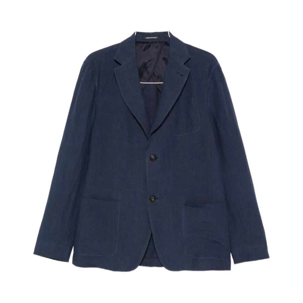 Emporio Armani Herren Blau Jacken, Mgröße: