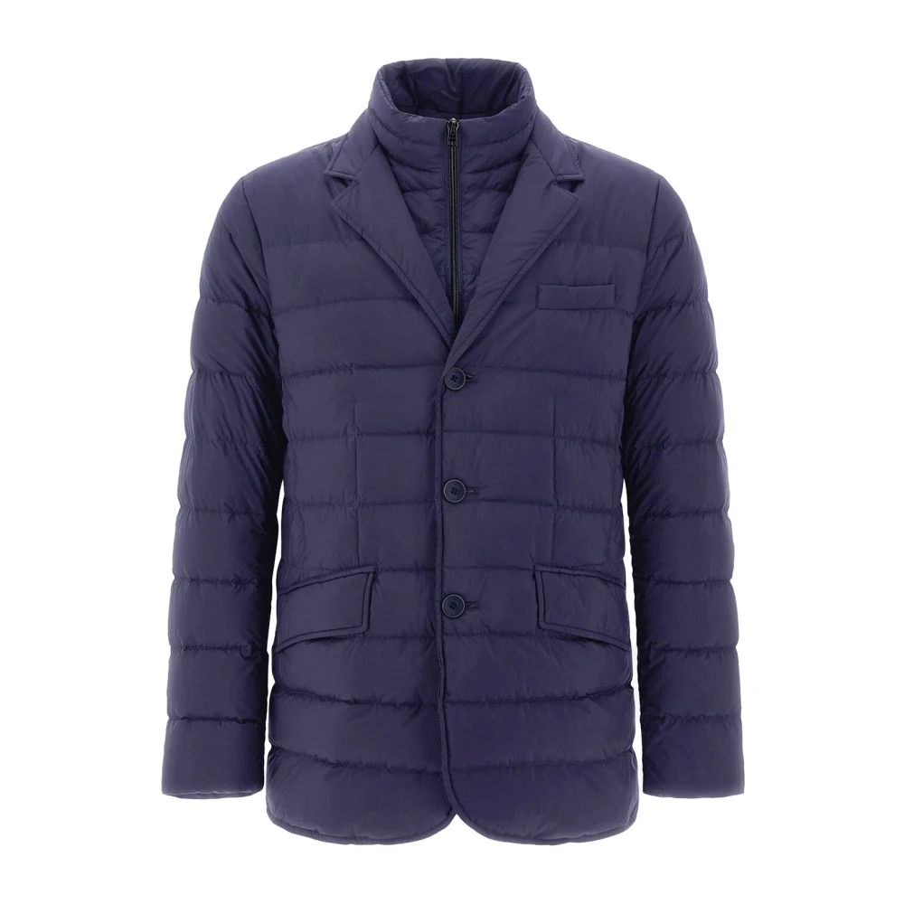Herno Slim Fit Winddichte Jas met Fijne Details Blue Heren