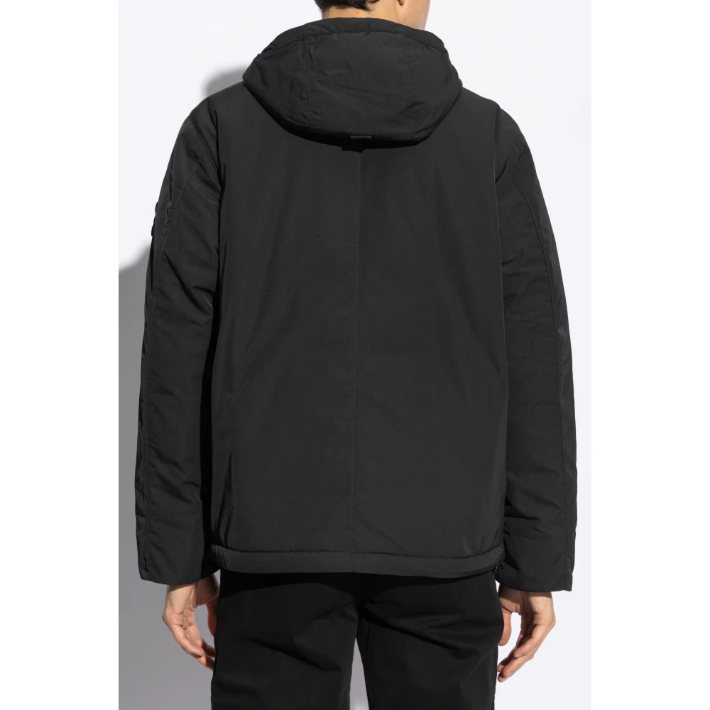 Stone Island Jas met logo Black Heren