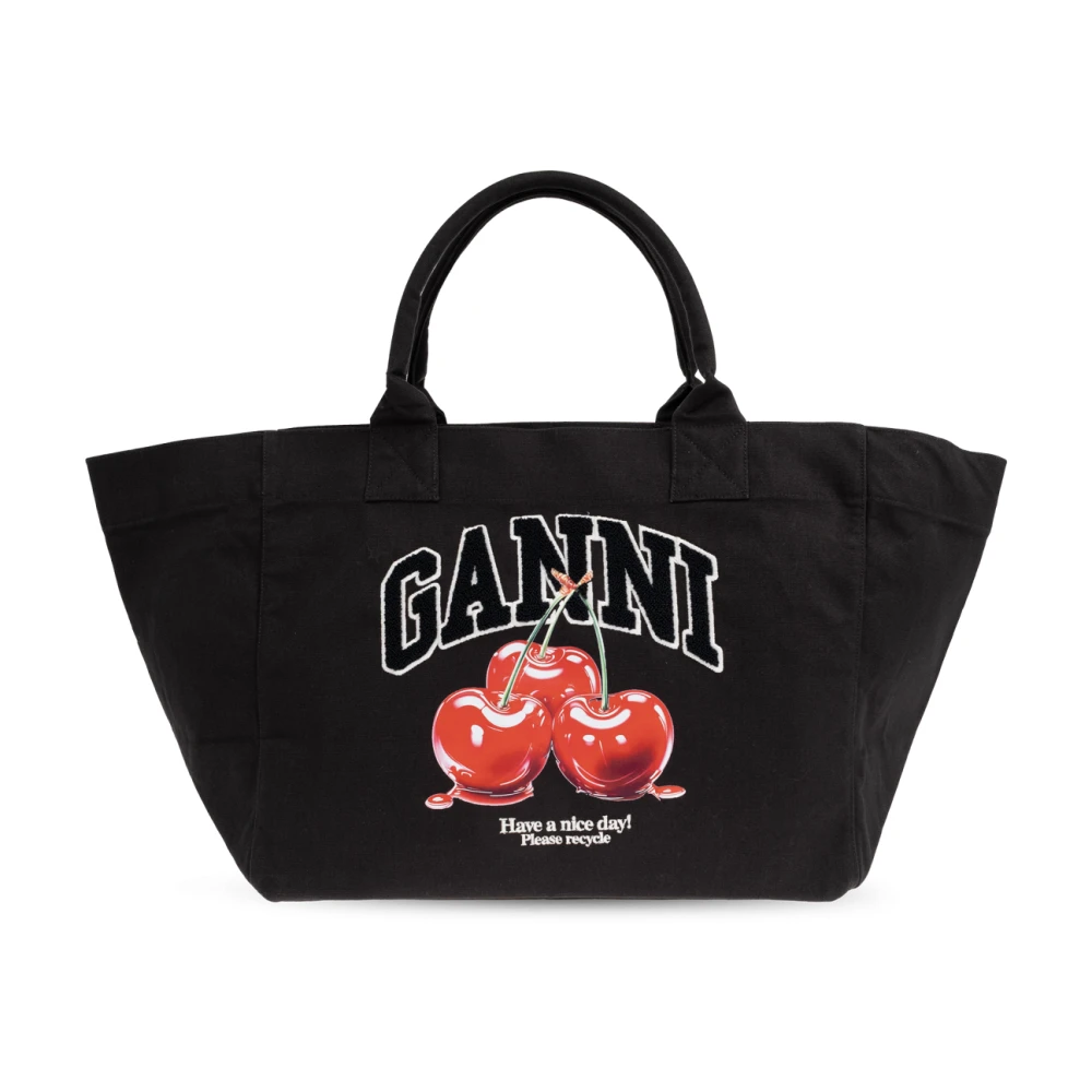 Ganni Tote Bags Bags Mujer Negro 