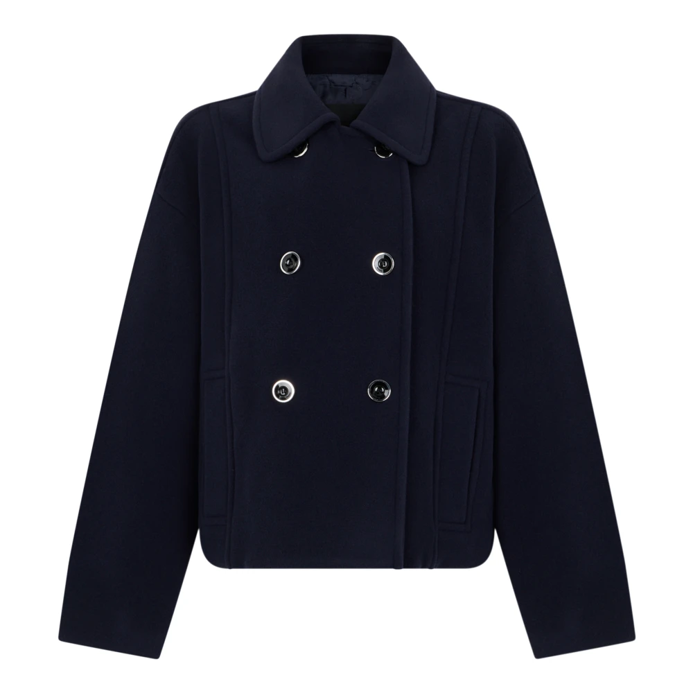 Pinko , Light Jackets, Female, Blue, Xs, Double-Breasted Coat