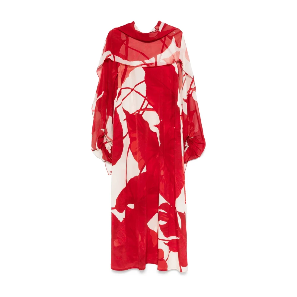 F.r.s For Restless Sleepers Witte jurken met klaprode details Red Dames