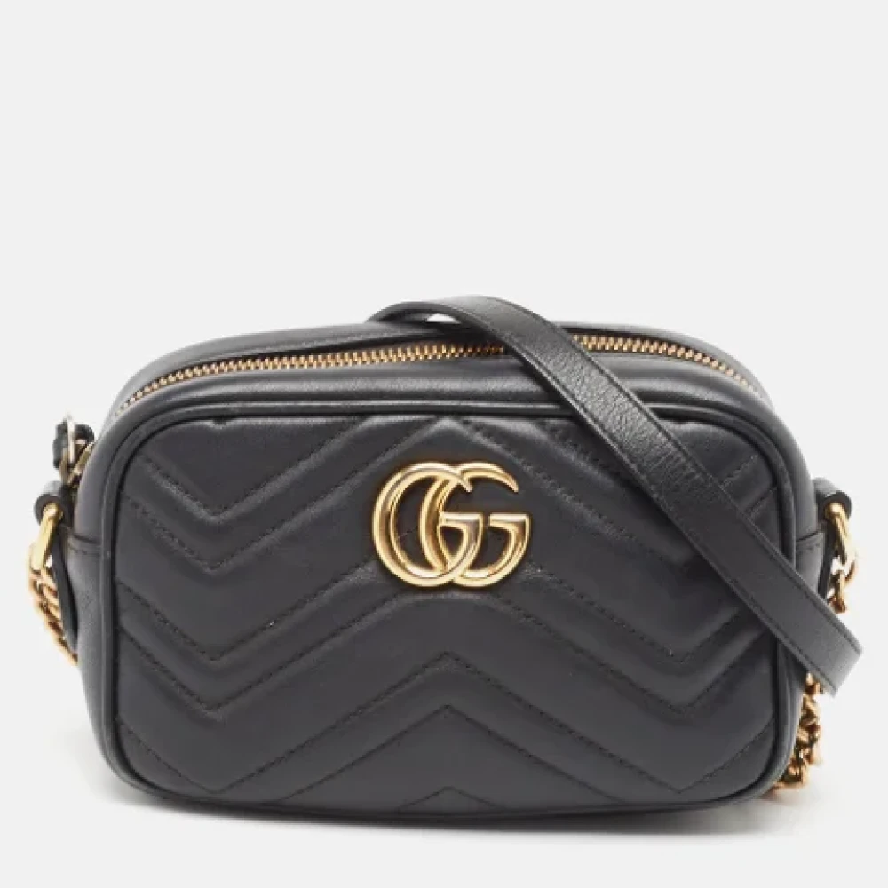 Gucci Vintage Pre-owned Leather shoulder-bags Black Dames