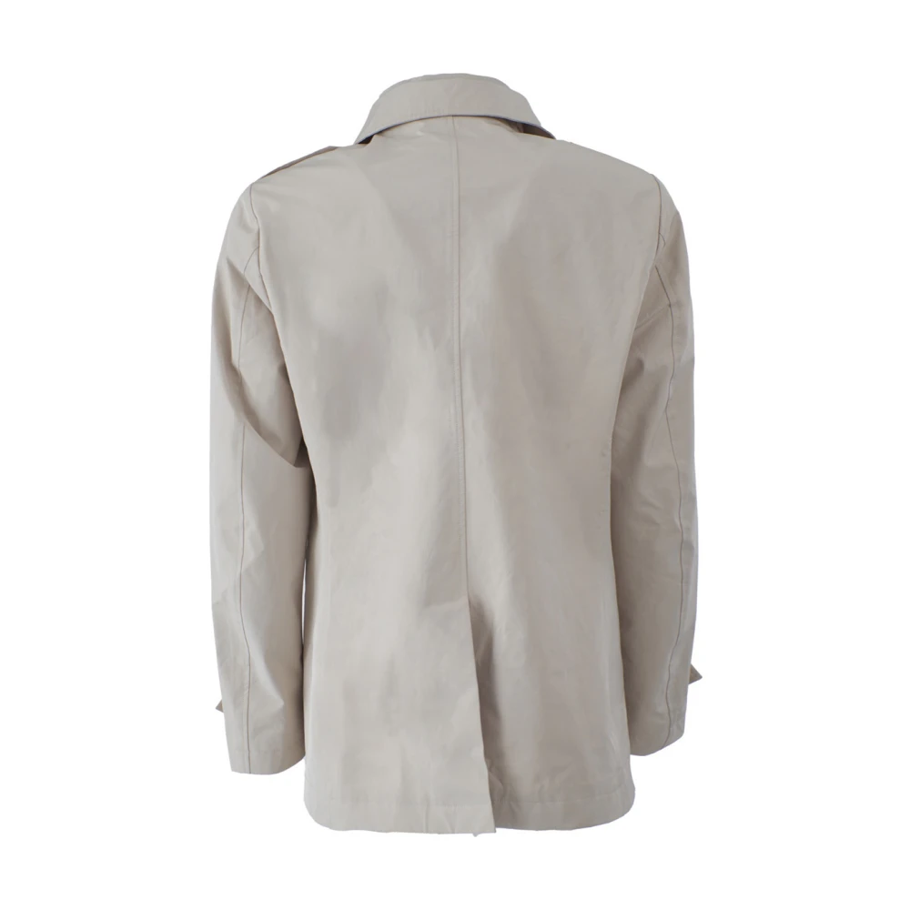 YES ZEE Beige Trenchcoat met Afneembare Vest Beige Heren