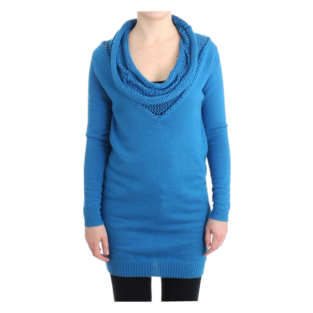 Costume National Blauwe Gebreide Trui met Ronde Halslijn Blue Dames