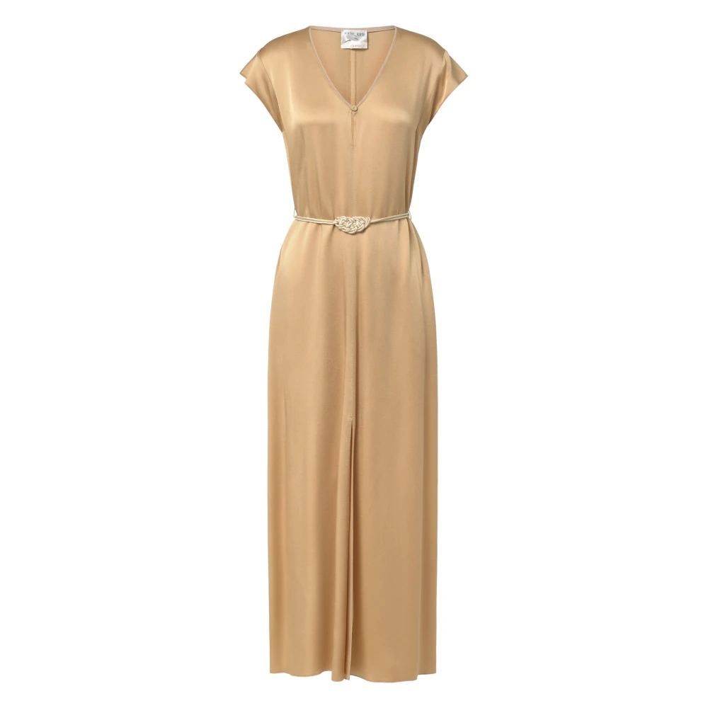 Forte Forte Beige Satin Midi Dress - Female - Maxi Dresses - Xs - Dresses