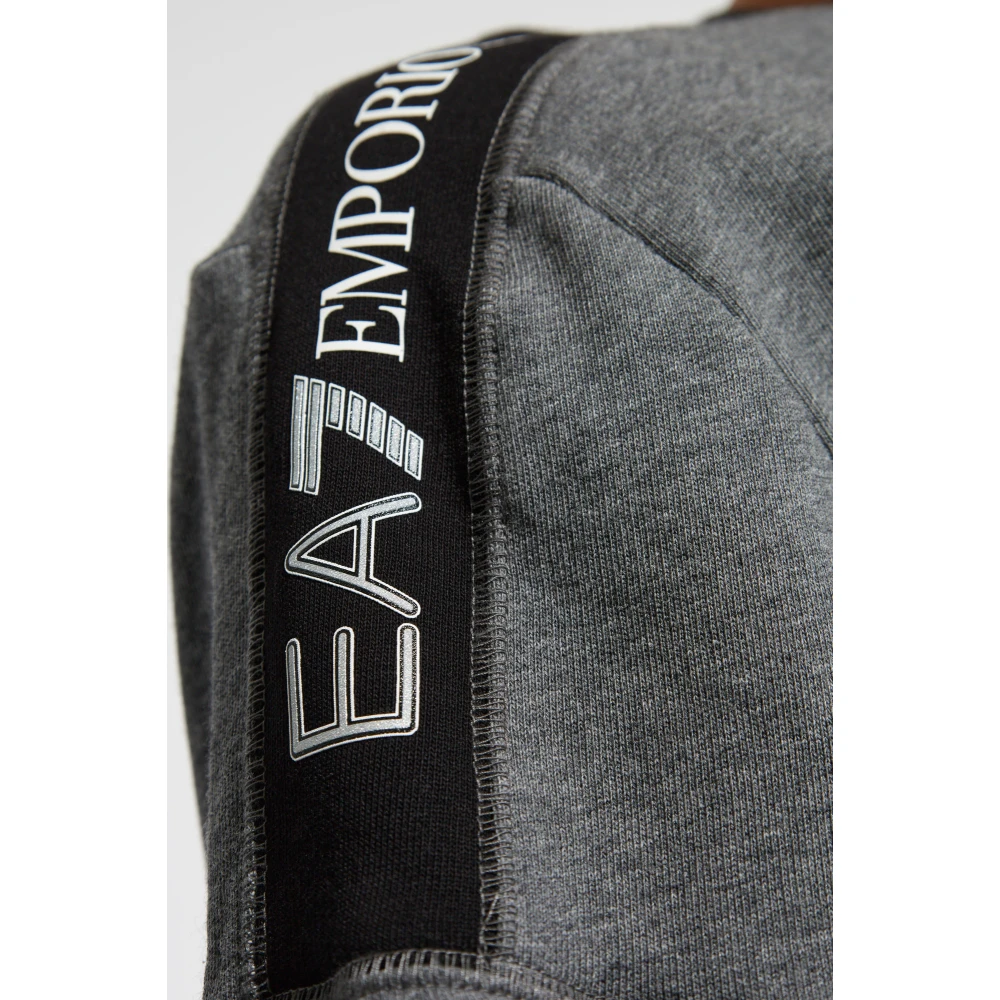 Emporio Armani EA7 Sweatshirt met bedrukt logo Gray Heren