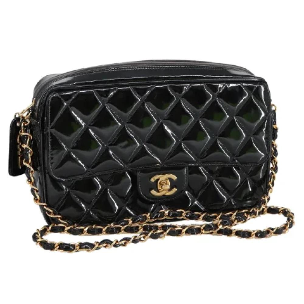 Chanel Vintage Pre-owned Leather shoulder-bags Black Dames