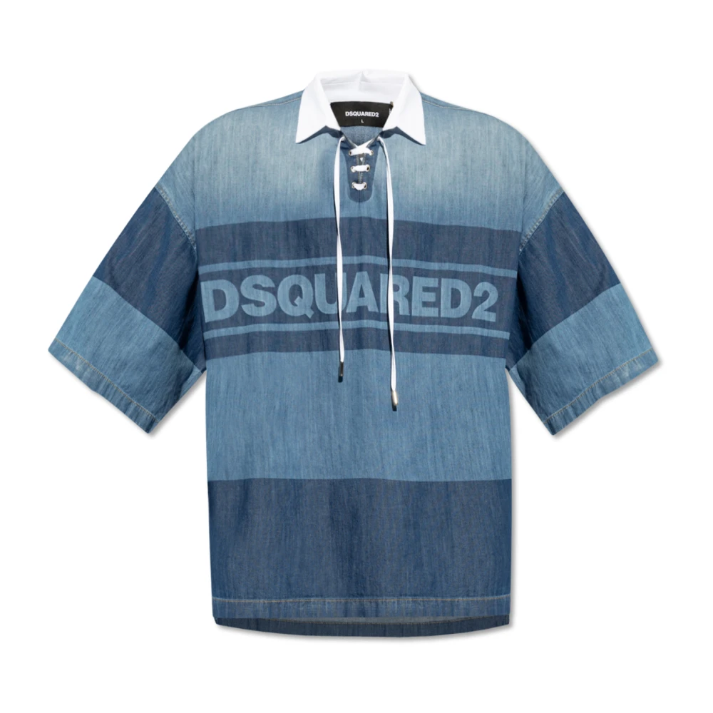 Dsquared2 Blauwe T-shirts en Polos Blue Heren