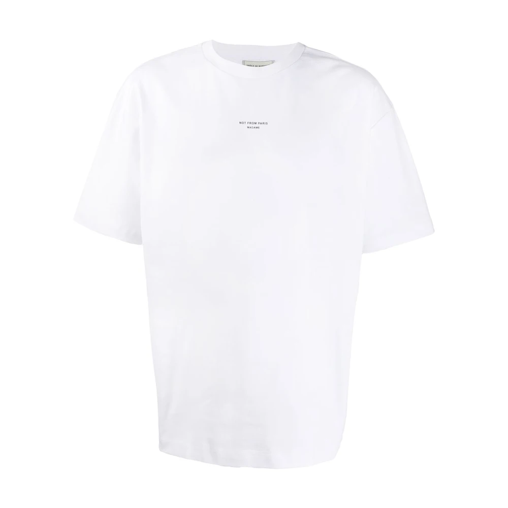 Drole de Monsieur Witte T-Shirt Klassieke Stijl White Heren