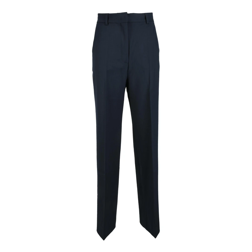 Max Mara Weekend Elegante Wollen Broek Blue Dames