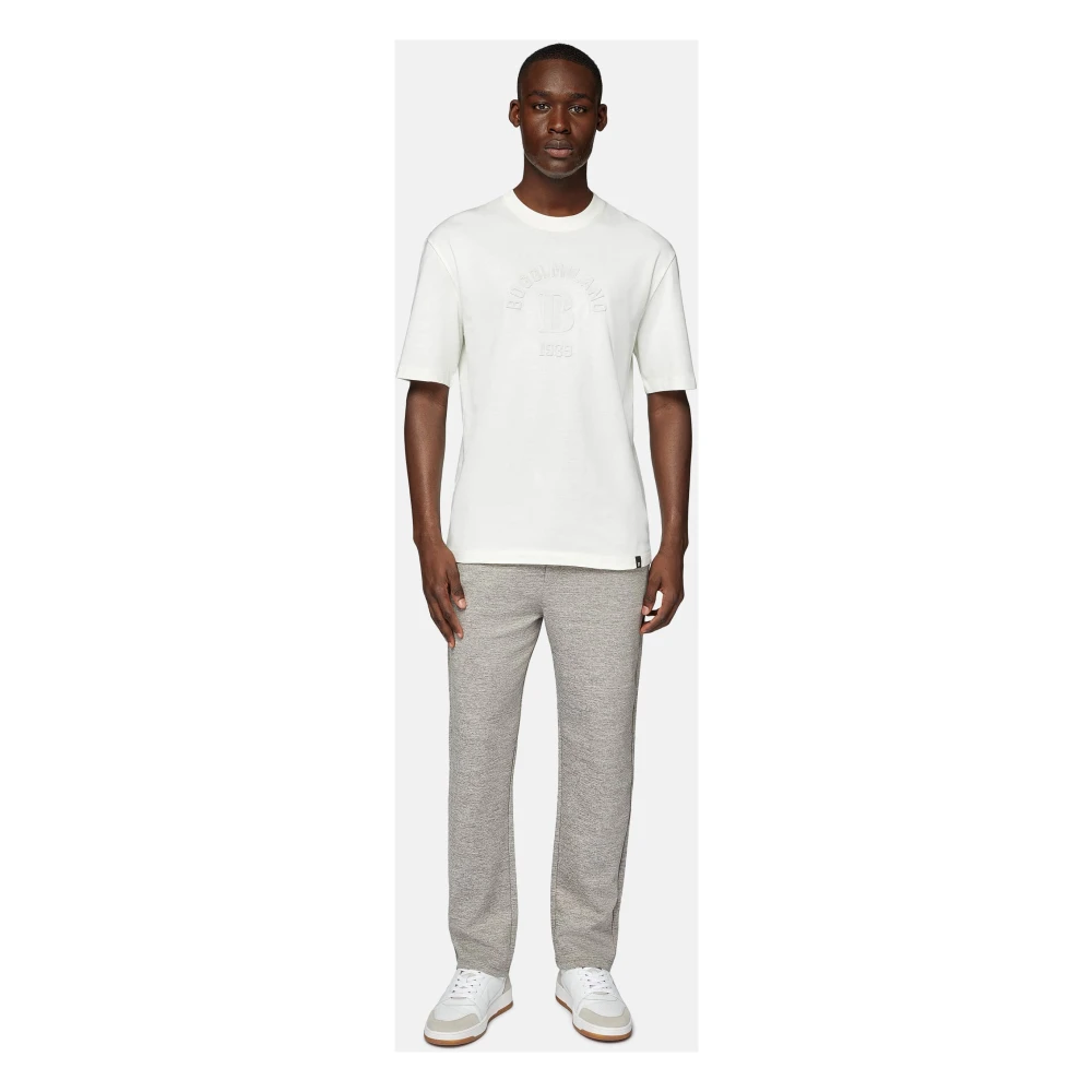 Boggi Milano T-shirt van katoenmix Gray Heren