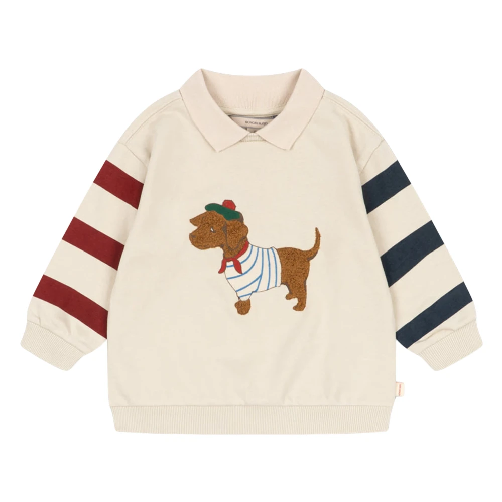 Konges Slojd Beige Spotty Embroidered Cotton-Blend Polo Sweatshirt Y 7/8 - Mytheresa - Image 2