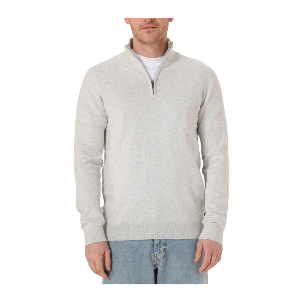 Saint Steve Grijze Half Zip Trui voor Mannen Gray Heren