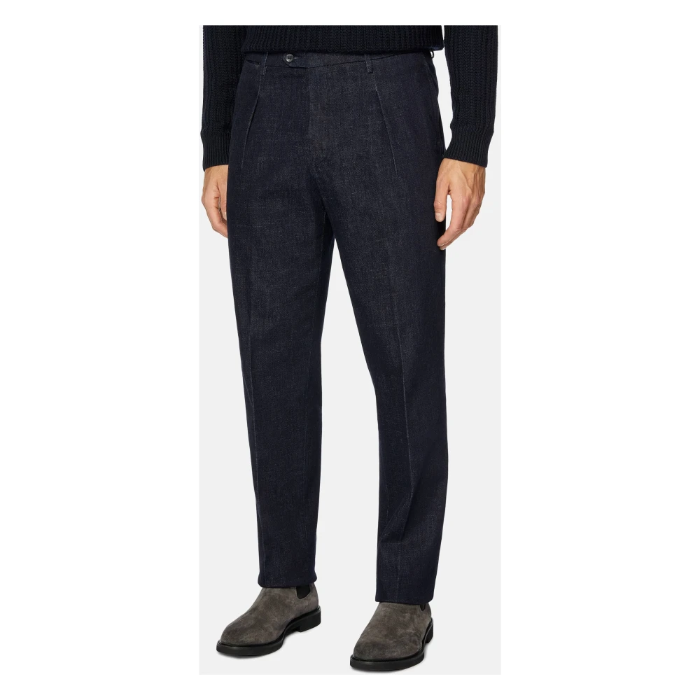 Boggi Milano Stretch Denim Broek Blue Heren