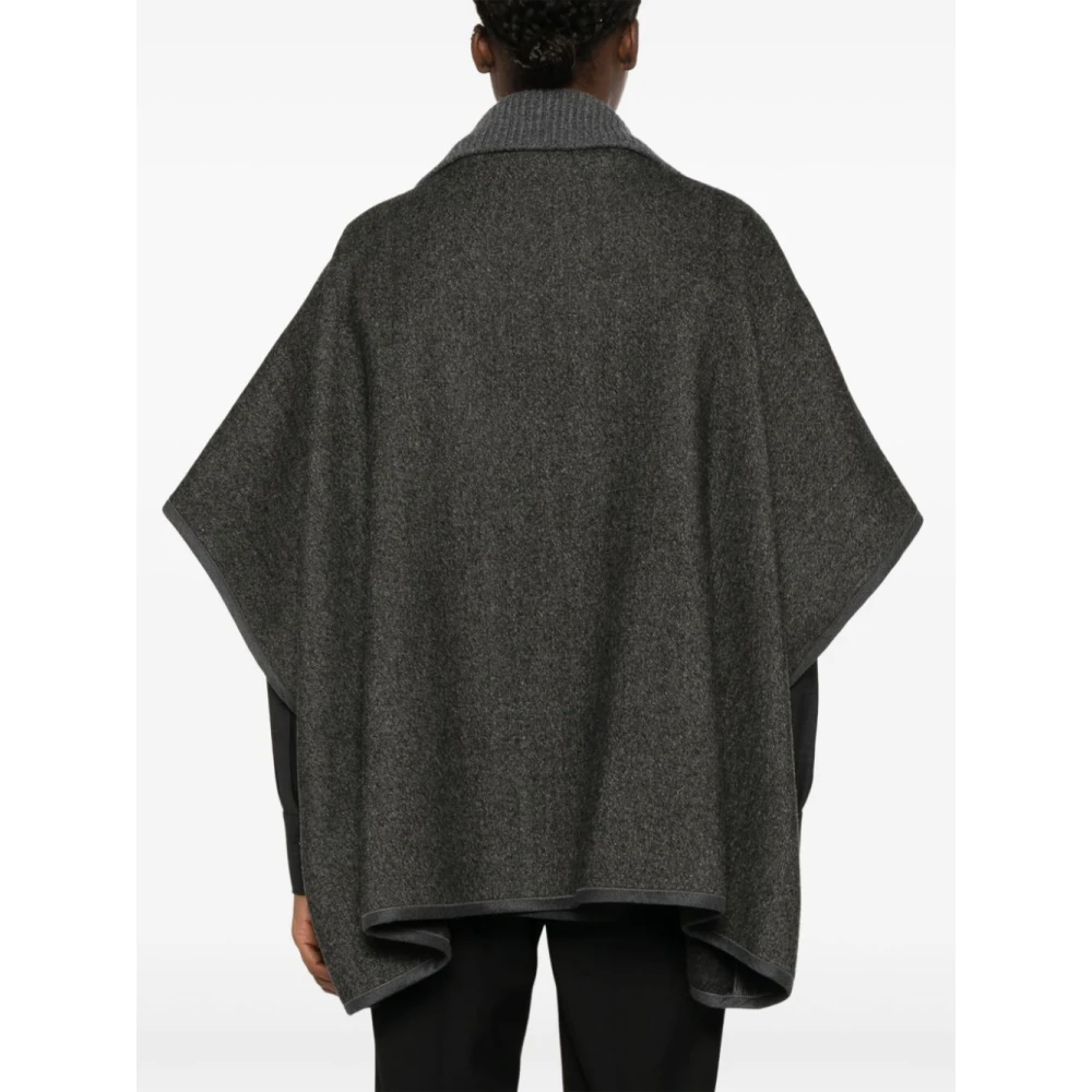 Fabiana Filippi Grijze Wol Knoopmanteljas Gray Dames