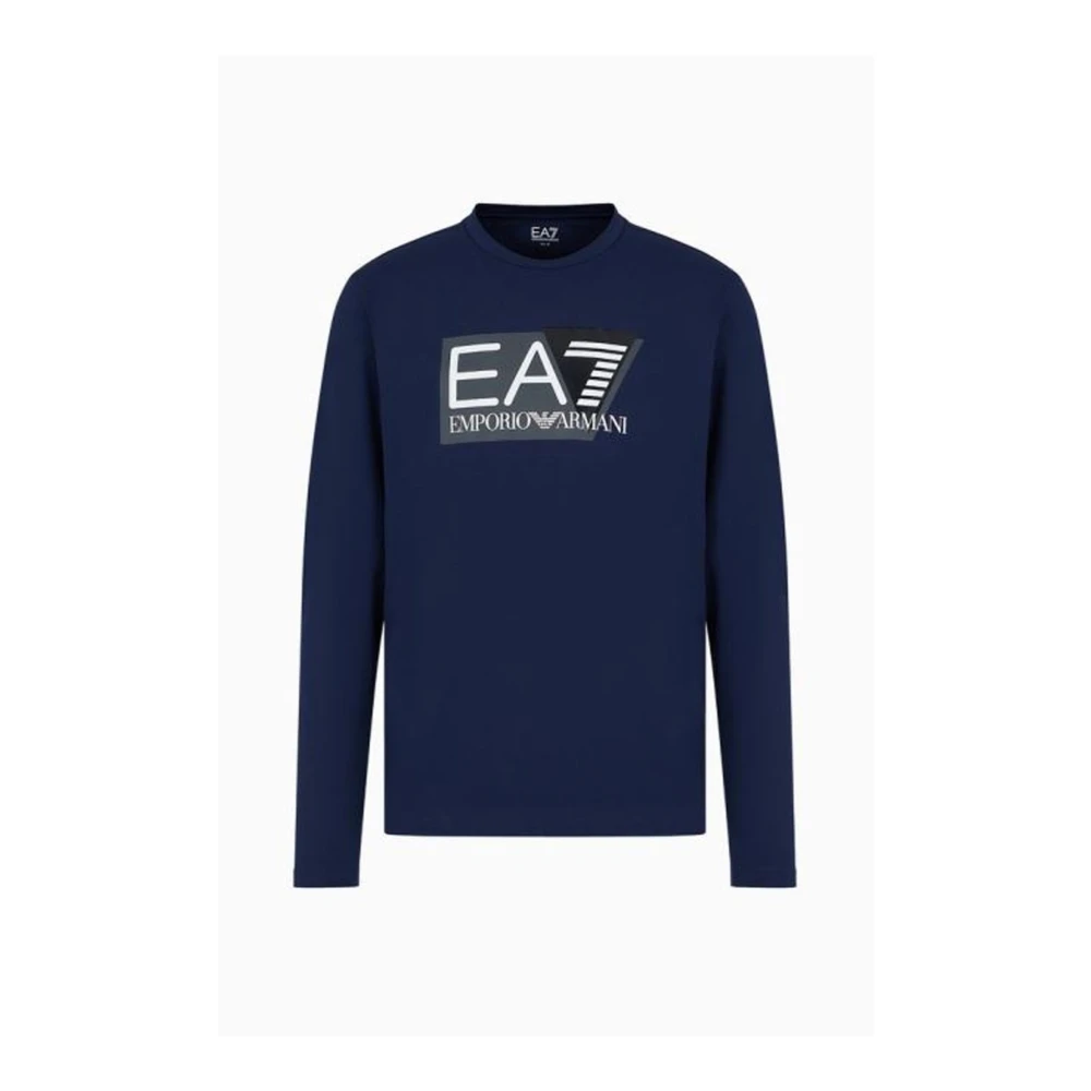 Emporio Armani Ea7 Men's Blue Long Sleeve Regular Fit T-Shirt