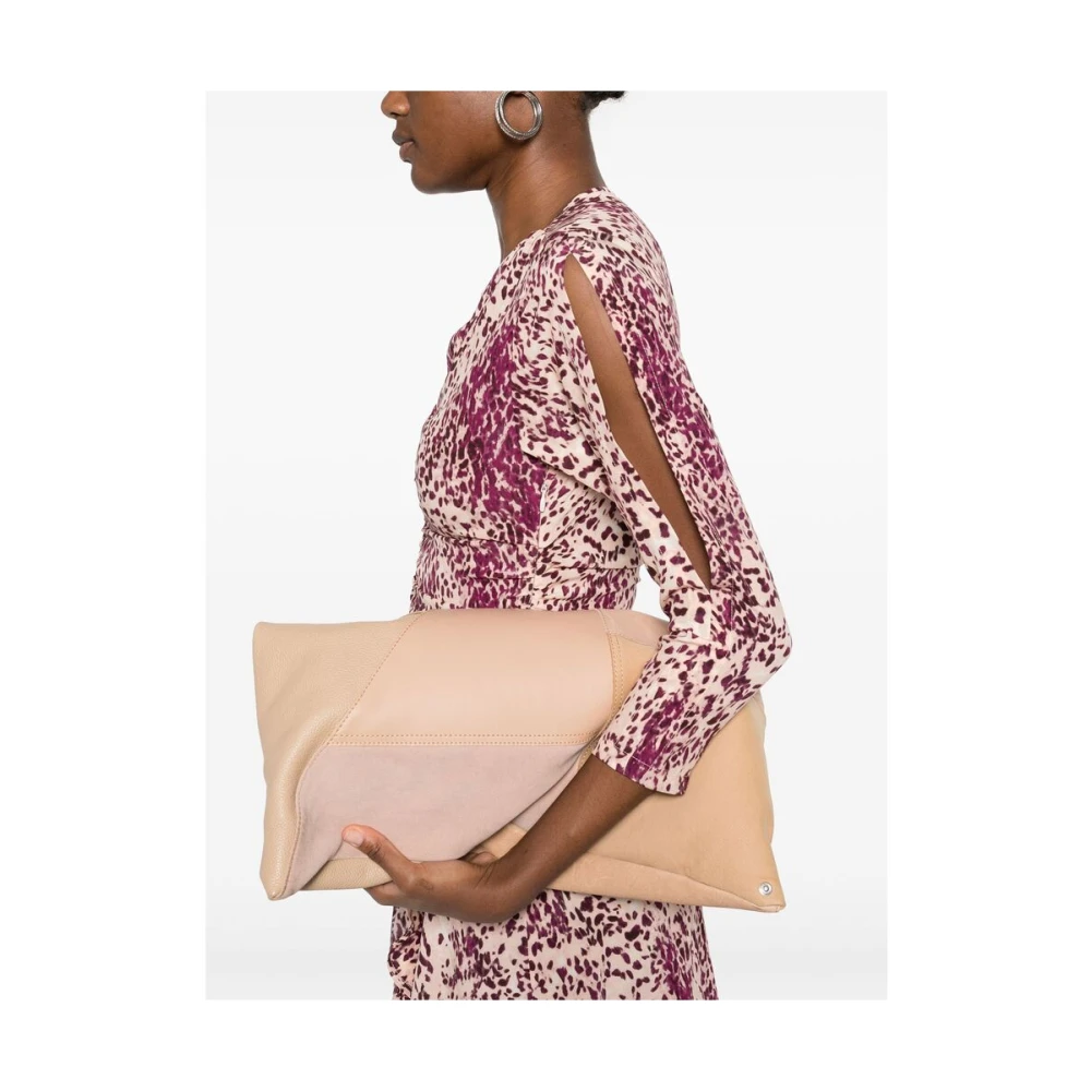 Isabel marant Orchidee Paars Gerimpeld Abstract Patroon Jurk Multicolor Dames
