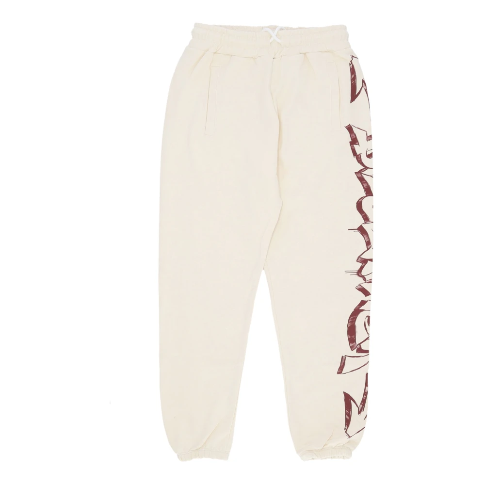 Disclaimer Logo Licht Pak Broek Bordeaux Beige Heren