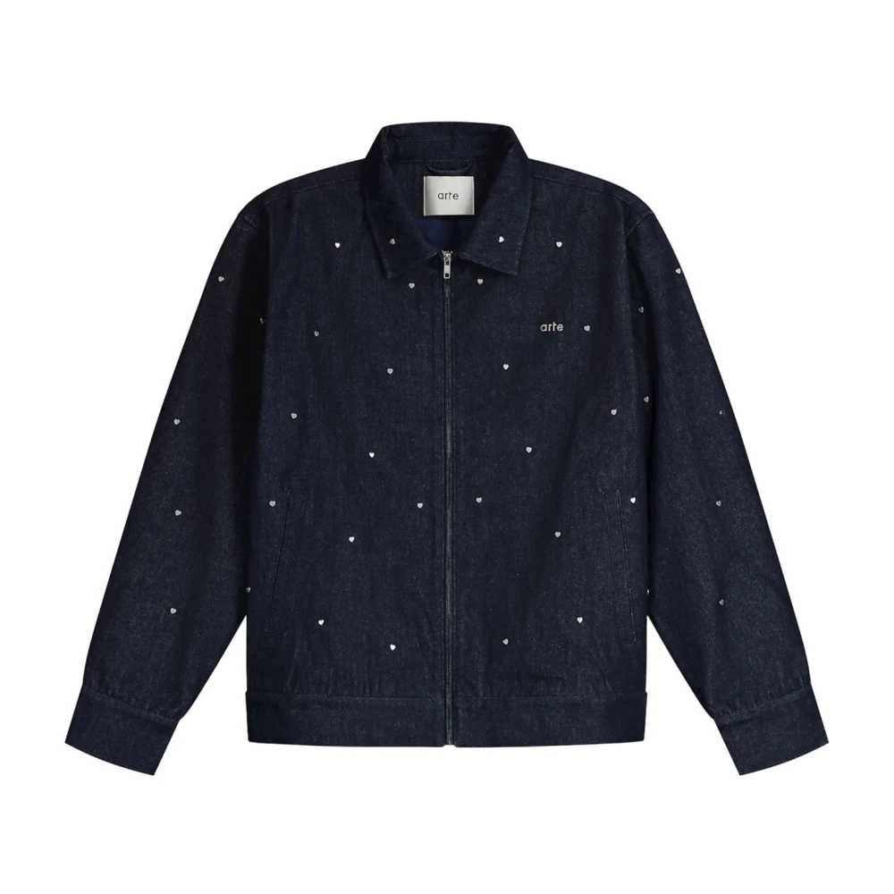 Arte Antwerp Hart Denim Jack Blauw Katoen Mannen Blue Heren