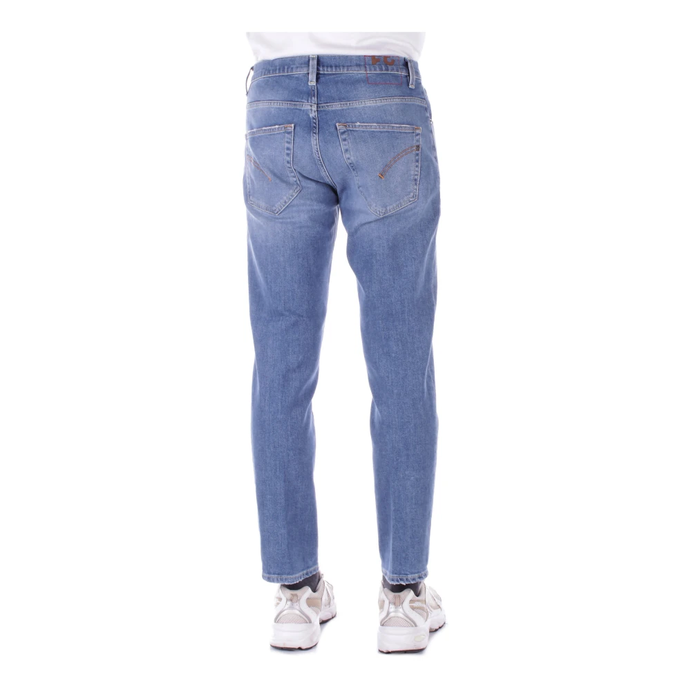 Dondup Blauwe Jeans met Logo Achterzak Blue Heren