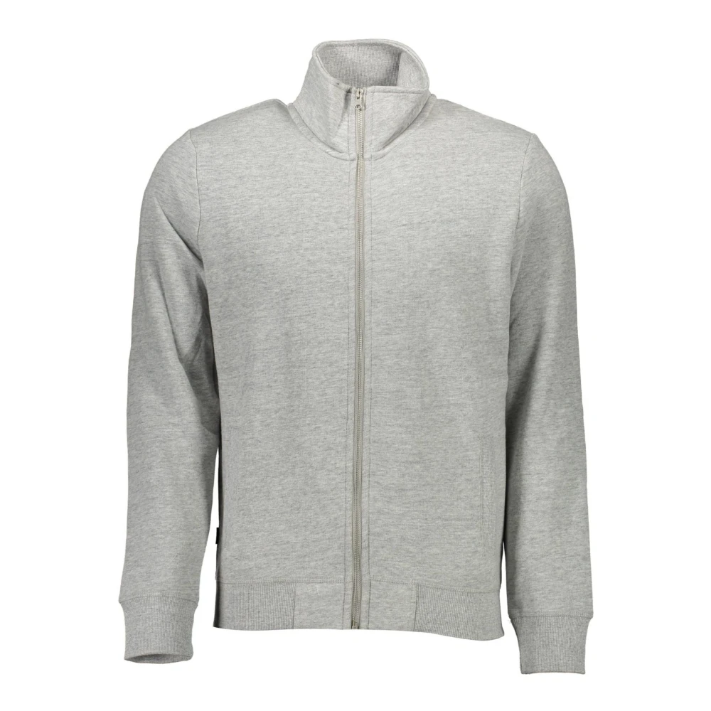 Superdry Grå Dragkedja Hoodie Långärmad Broderad Gray, Herr