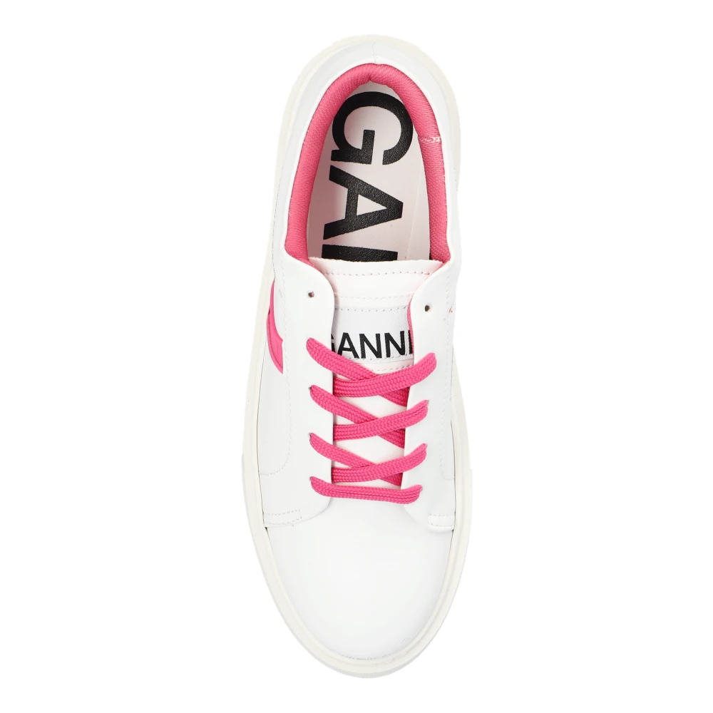 Ganni Sneakers met logo White Dames