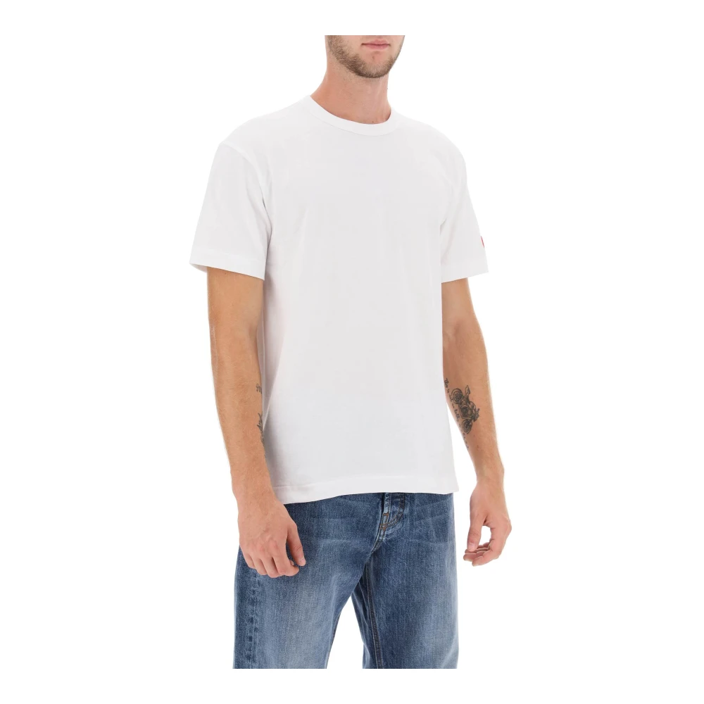 Comme des Garçons Pixel Patch Play T-Shirt White Heren