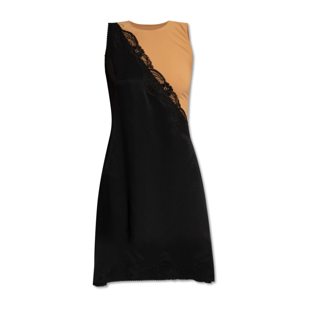 Mm6 Maison Margiela Donna Nero Abito A Due Strati