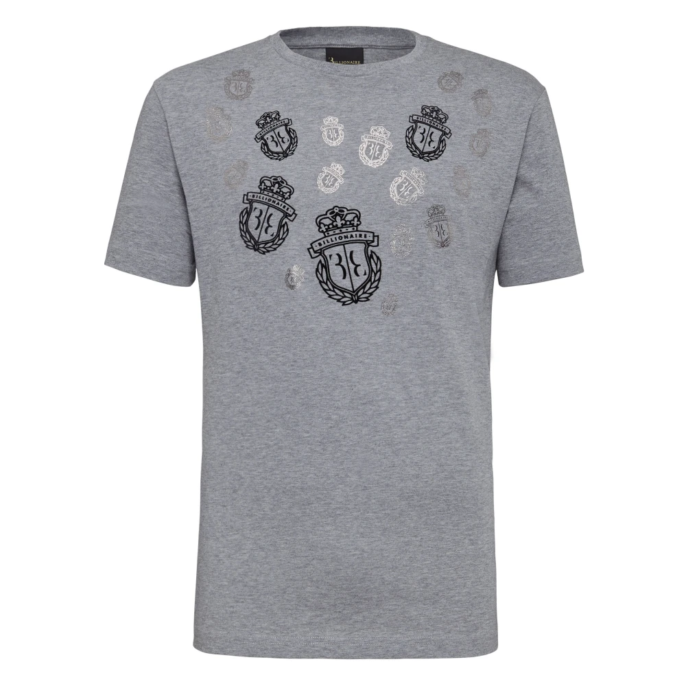 Billionaire Mannelijk Grijs T-Shirt Ronde Hals Crest