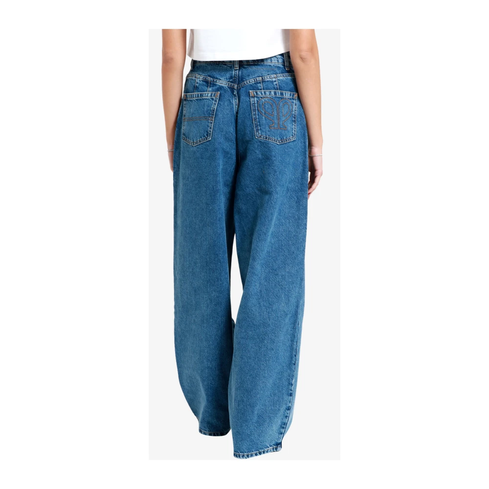 Philosophy di Lorenzo Serafini High-waisted denim jeans met wijde pijpen Blue Dames