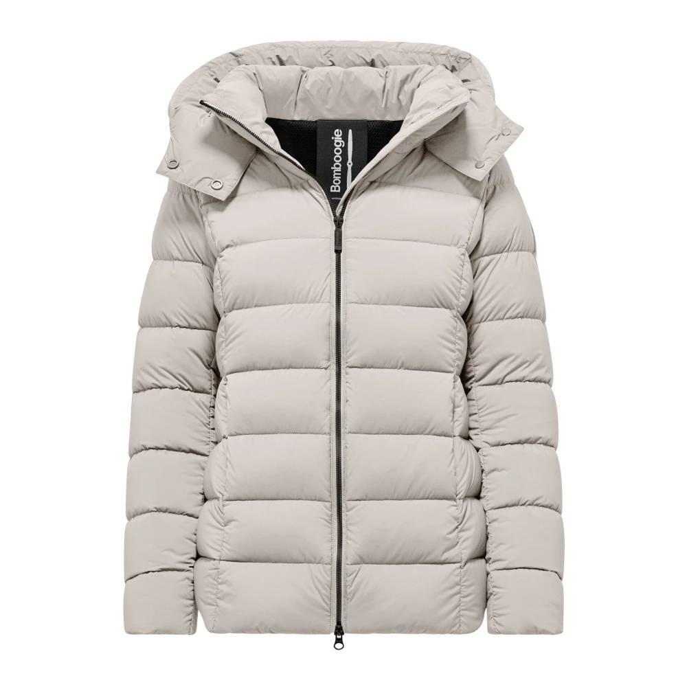 BomBoogie Stretch donsjack met afneembare capuchon Gray Dames