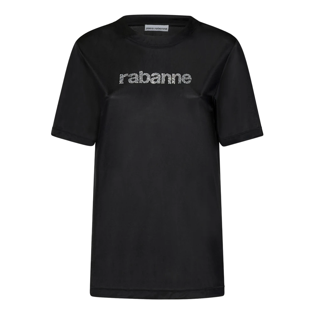 Paco Rabanne Polyamide Logo Top Black Dames