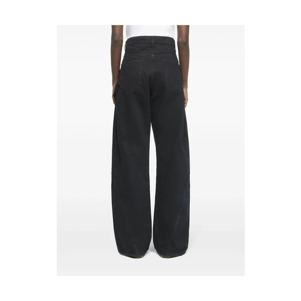 JW Anderson Zwarte Jeans met Logo en Knopen Black Dames