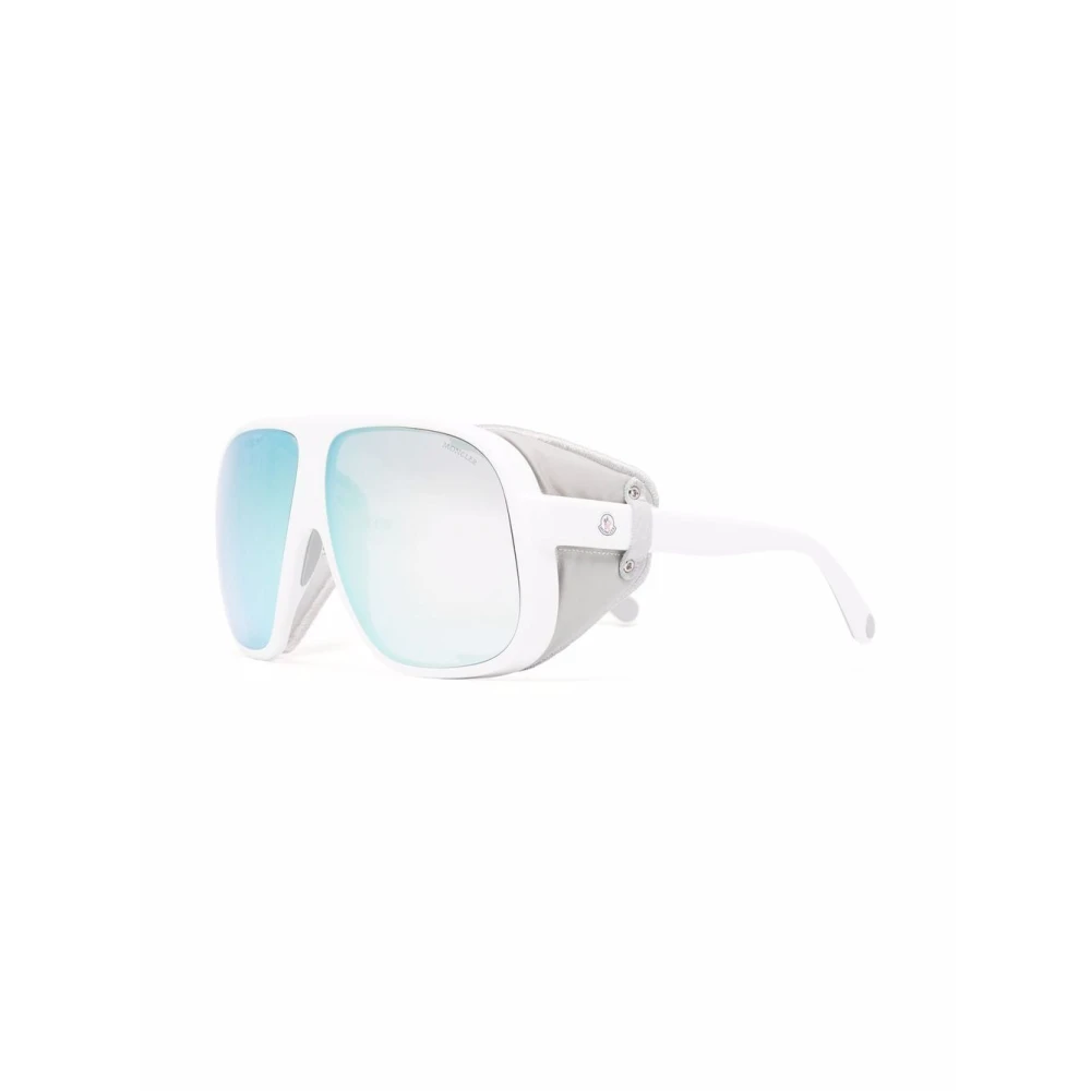 Moncler White Accessories, Unisex,, Ml0206 24C Sungles Medium
