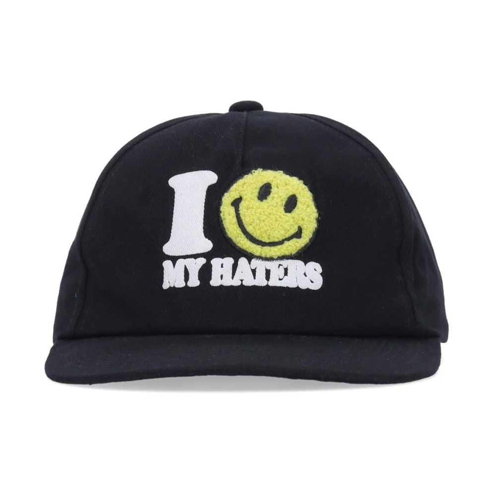 Market Vintage Smiley Haters Pet Zwart Black Heren