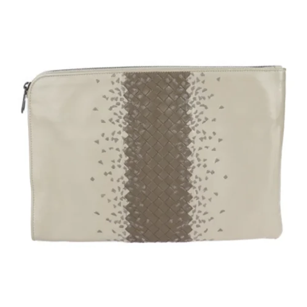 Bottega Veneta Vintage Pre-owned Leather pouches Beige Dames