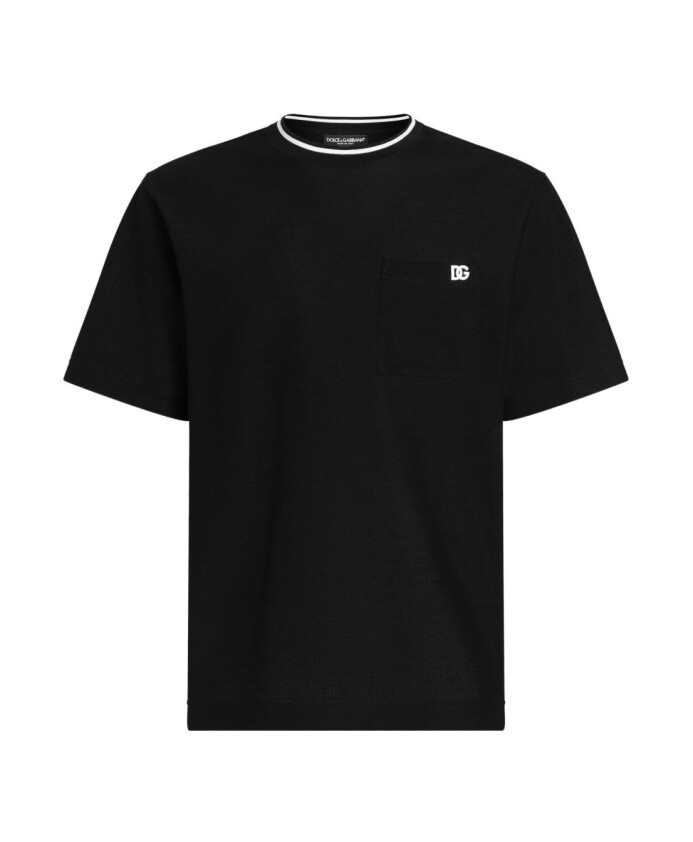 t-shirt-noir-logo-col-rond