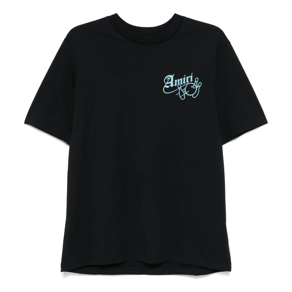 Amiri T-shirt met Logoprint Korte Mouwen Zwart Black Heren