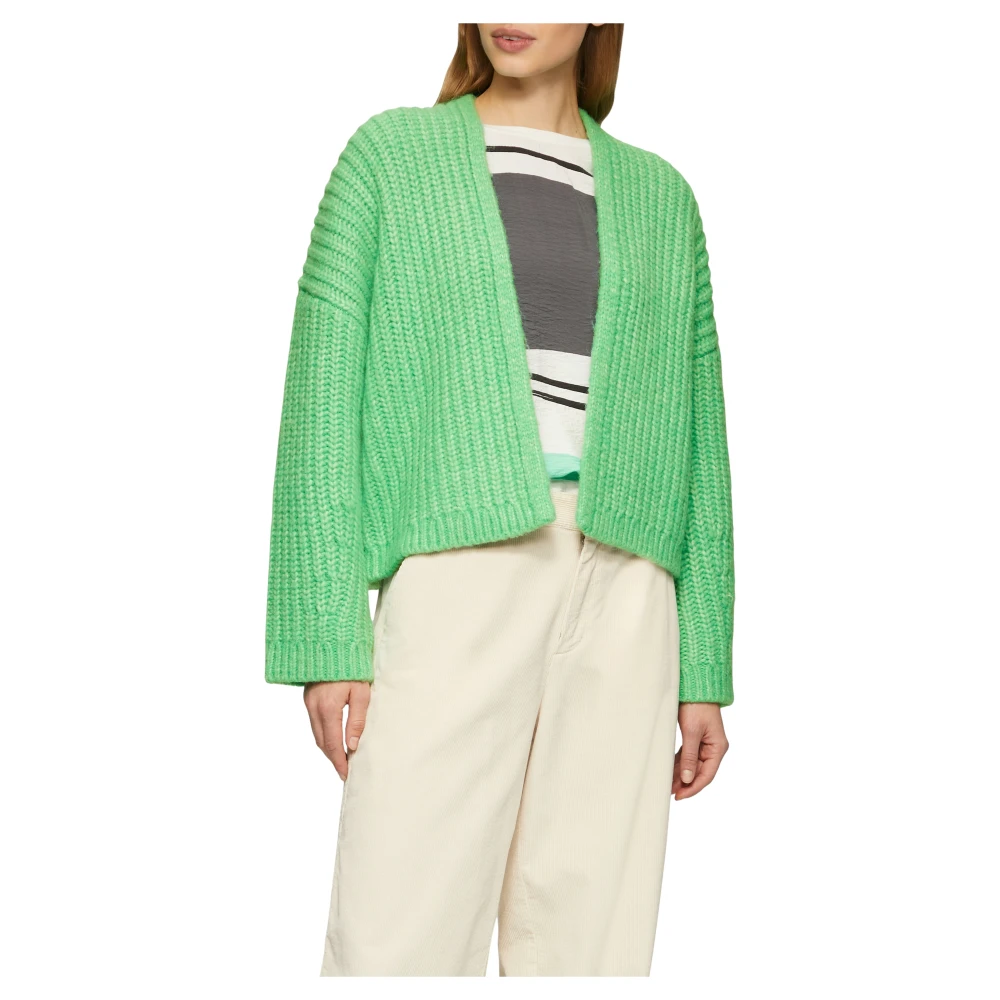 s.Oliver Zachte Gebreide Vest in Polylana Green Dames