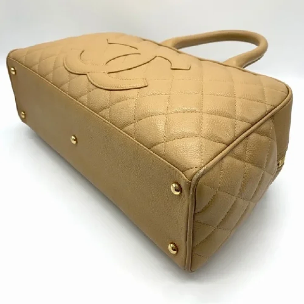Chanel Vintage Pre-owned Leather chanel-bags Beige Dames