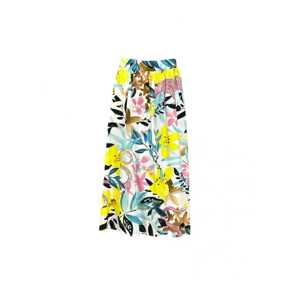 Cavalli Class Midi Cirkelrok met Jungle Print Multicolor Dames