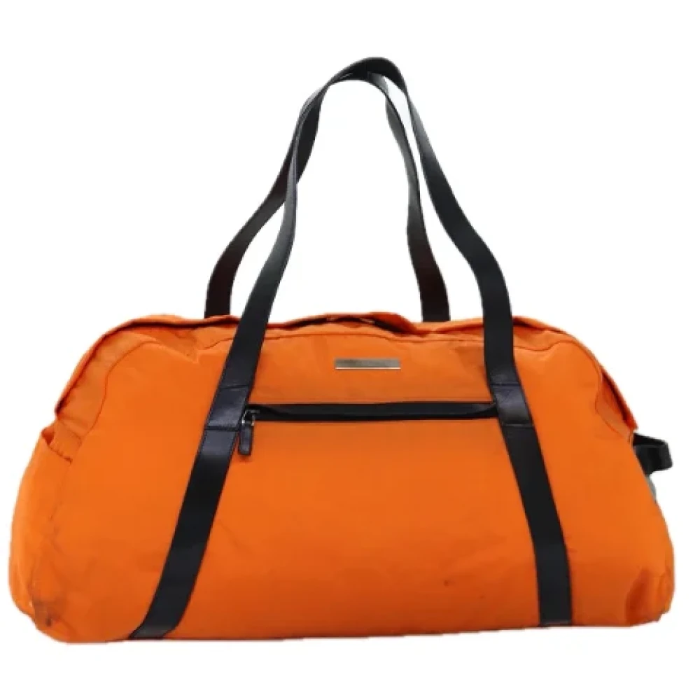 Gucci Vintage Pre-owned Canvas travel-bags Orange Dames